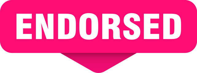 endorsed sticker. endorsed sign on transparent background