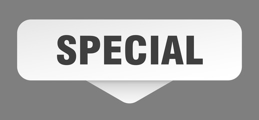 special sticker. special sign isolated on gray background