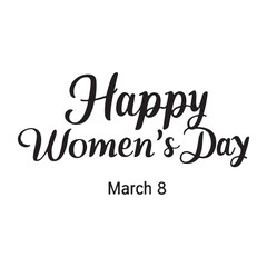 Elegant Lettering Celebrating International Women's Day with Stylish Typography

