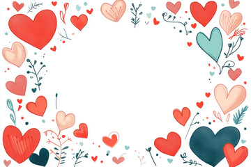 Create a lovely hearts border frame for romantic wedding invitations perfect for valentine's day anniversaries and passionate celebrations