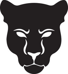 legant Panther Silhouette - Minimalist Wildlife Art Design