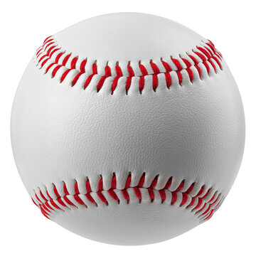 Baseball ball isolated on white background, full depth of field