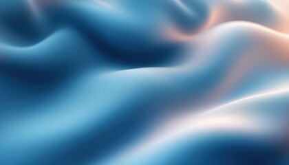 Smooth blue abstract waves with soft light reflections