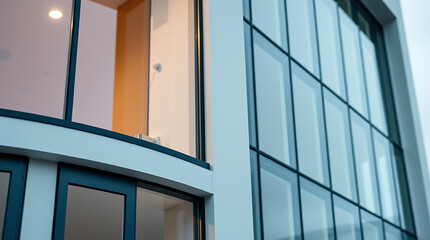 Modern Architectural Design: Sleek Glass Facade of a Contemporary Building