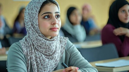 A girl participates in a seminar on smart transportation job opportunities, hosted by a woman urban planner