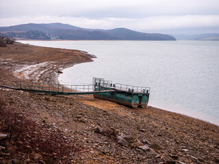 The only berth of the cruise ship Bohemia on the Domaša water reservoir is the pier in the Dobrá...