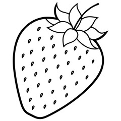 Artistic Strawberry Outline Vector