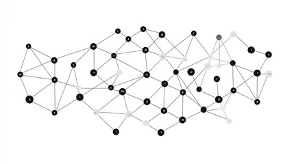 Abstract Network Visualization of Connected Nodes and Links