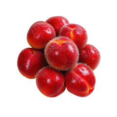Juicy Red Nectarines Cluster Close-up