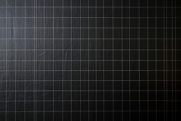 Graph paper sheet, grid paper texture, grid sheet, abstract grid line, gray straight lines on black background, Illustration business office and the bathroom wall., Generative AI