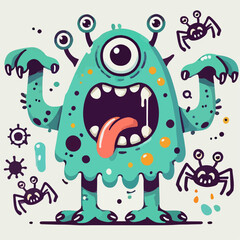 Obraz premium cartoon monster