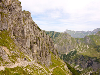Bergwanderweg vom Rubi zum Gaisalpsee in den Allgäuer Alpen