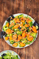 Delicious autumn warm salad.