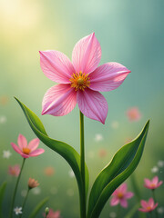 Fototapeta premium The Phrase Appears To Be In Spanish. A Possible Rephrased Version Is La Flor De Lirio Se Desenfoca En El Horizonte. 00001