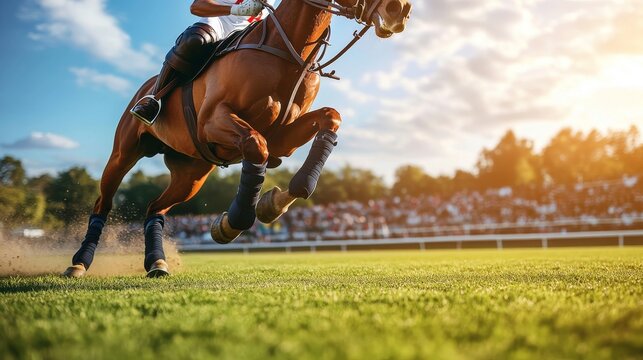 action scene of a polo player