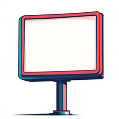 Fototapeta premium A colorful blank billboard standing tall, inviting creativity and advertising potential in urban spaces.