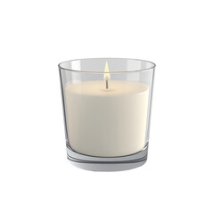 Candle in a glass, isolated on a transparent background png