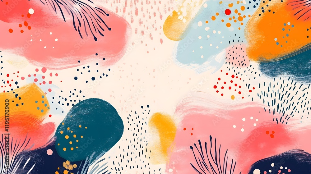Poster playful and soft background with sparkling gradients vibrant abstract cheerful patterns and modern a