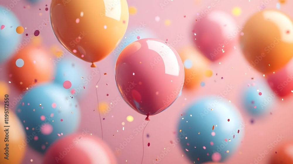 Poster soft and cheerful background with sparkling gradients and playful abstract highlights modern and vib