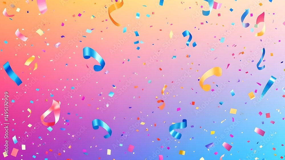 Poster confetti explosion a vibrant and dynamic design featuring an explosion of colorful confetti playful 