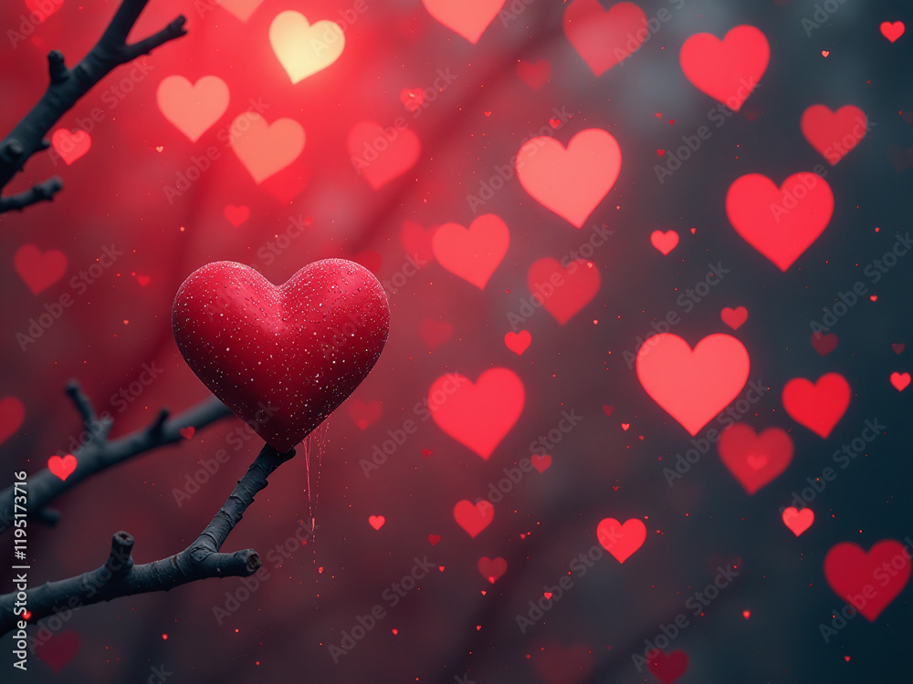 Poster backgrounds of hearts are often used in art and design to evoke a sense of nostalgia and emotional d