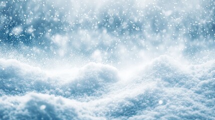 A Snowy Winter Landscape With Falling Snow