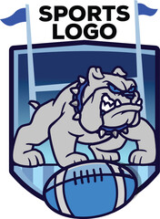 Football Bulldog Sports Logo Vector