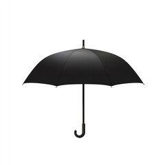A sleek black umbrella, perfect for protection from rain, showcasing stylish design and durability for everyday use.