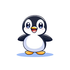 Obraz premium Playful penguin animation in a cartoon setting cheerful character design lighthearted environment fun perspective
