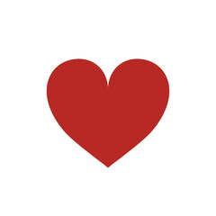 Red heart flat vector icon
