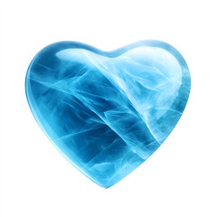 Fototapeta premium A stunning blue heart-shaped crystal symbolizing love, serenity, and calmness, perfect for artistic themes and emotional expressions.