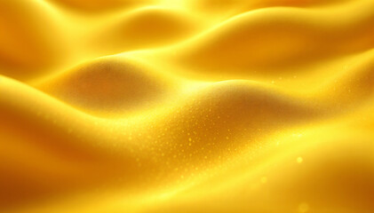 Obraz premium golden abstract background with flowing sand dunes that create a warm and inviting atmosphere. The texture is soft and smooth, with gentle undulations that capture the light beautifully
