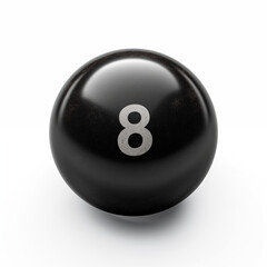 Black Eight Ball Billiards Pool Number Eight Sphere Game