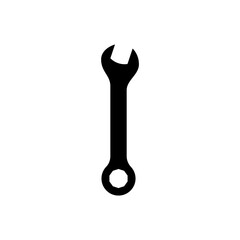 Vector silhouette of wrench vector design and illustration