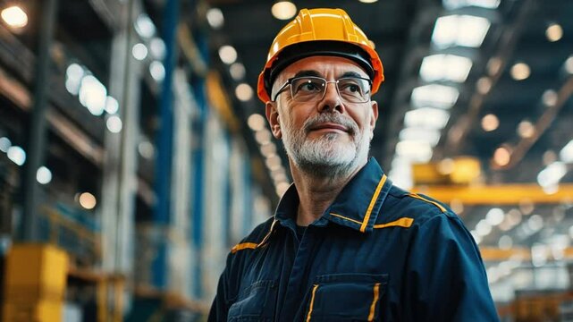 An elderly civil engineer oversees the assembly of a steel structure, guiding workers with decades of expertise