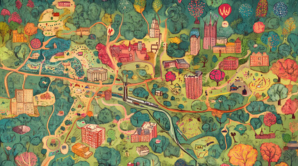Naklejka premium Winston-salem north carolina map, detailed map of winston-salem north carolina. Windstone. Illustration