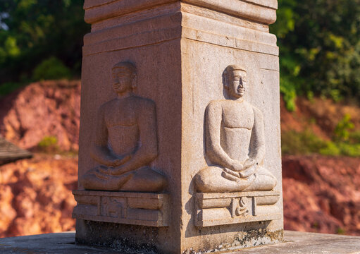 An idol of Lord Mahavir, founder of Jainism, at a temple in karnataka, India.