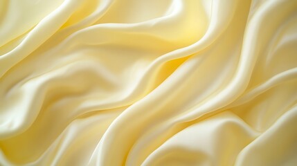Obraz premium Luxurious Smooth Satin Fabric in Soft Lemon Yellow Color
