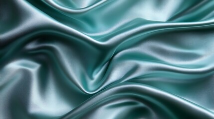 Fototapeta premium Luxurious Satin Background in Soft Mint Pastel with Smooth Texture
