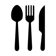 Spoon, fork and knife icon vector. restaurant icon