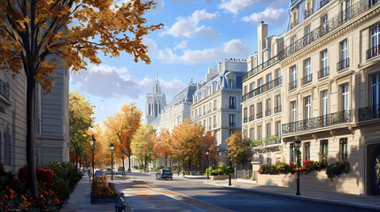 Naklejka premium Panneau - avenue winston churchill paris - france. Windstone. Illustration