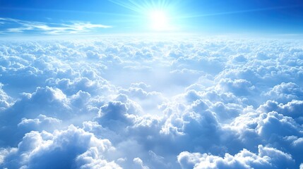 A picture of the sky above the clouds