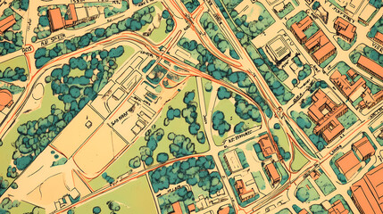 Obraz premium Retro us city map of winston salem, north carolina. vintage street map. Windstone. Illustration