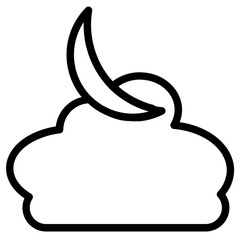 Weather Cloud Forecast Line Icon
