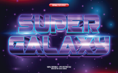 Super Galaxy 3D editable text effect