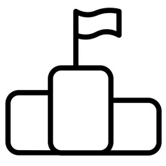 Sport Winner Game Line Icon