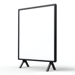 Empty black frame mockup on a white background, perfect for showcasing artwork or promotional material.