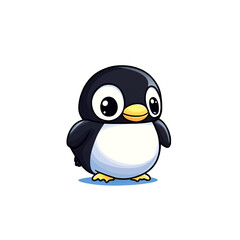 Cute penguin illustration arctic environment cartoon style playful mood whimsical art