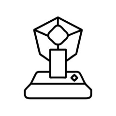 game night trophy icon, game night trophy line art - simple line art of game night trophy, perfect for game night trophy logos and icons and themed design 