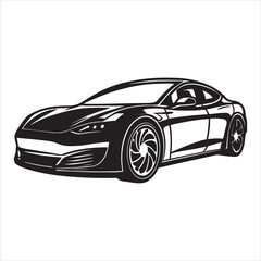 Fototapeta premium set of vector car silhouette, Classic vintage sports car, super sport car , 
